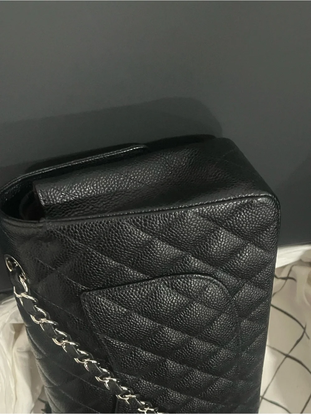 Chanel Classic Doubel Flap Caviar SHW